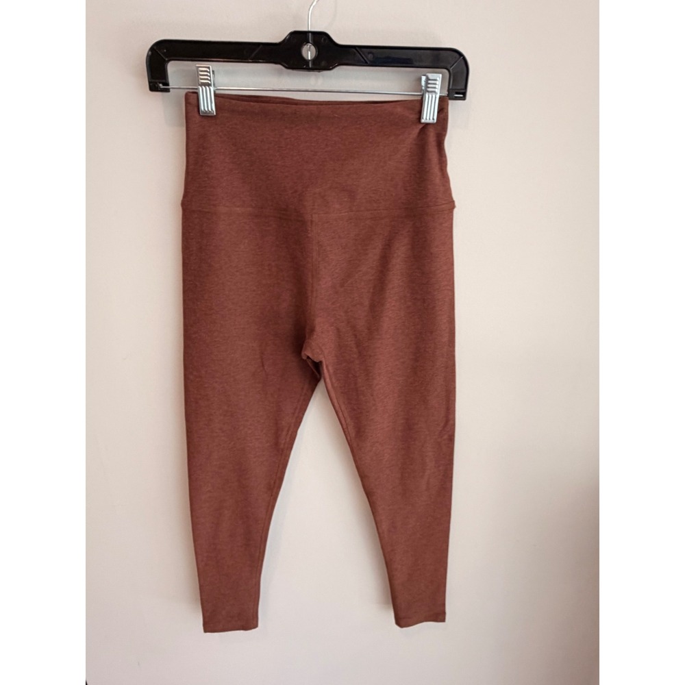 Beyond Yoga Heathered Brown High Waist Leggings Size Medium NWOT